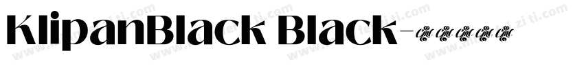 KlipanBlack Black字体转换